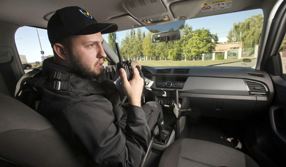 Fyzická ostraha v zásahovém vozidle